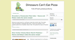 Desktop Screenshot of dinosaurscanteatpizza.com